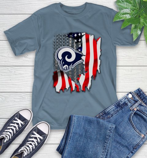 Los Angeles Rams NFL Football American Flag T-Shirt 8