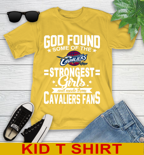 Cleveland Cavaliers NBA Basketball God Found Some Of The Strongest Girls Adoring Fans Youth T-Shirt 9