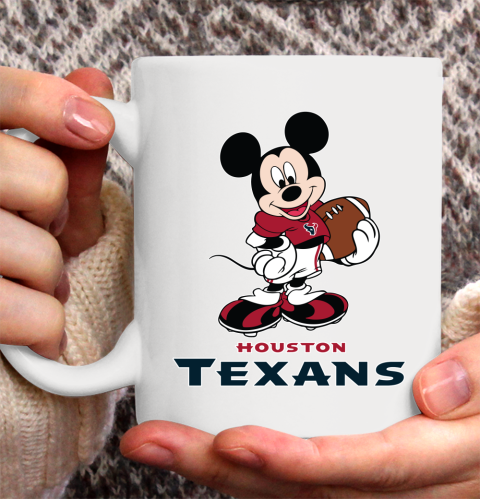 NFL Football Houston Texans Cheerful Mickey Mouse Shirt Ceramic Mug 15oz 2