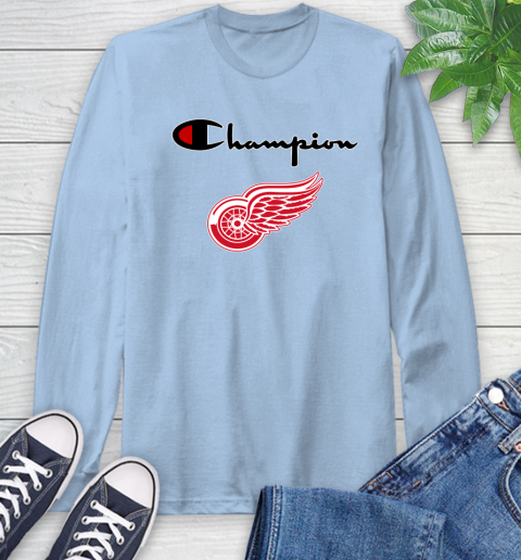 NHL Hockey Detroit Red Wings Champion Shirt Long Sleeve T-Shirt 6