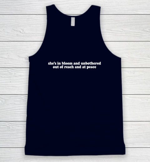 Womens She's In Bloom And Unbothered Out Of Reach And At Peace Tank Top 2