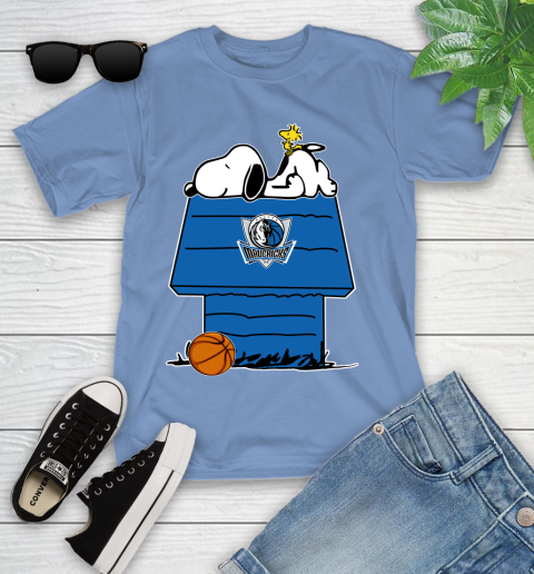 Dallas Mavericks NBA Basketball Snoopy Woodstock The Peanuts Movie Youth T-Shirt 11