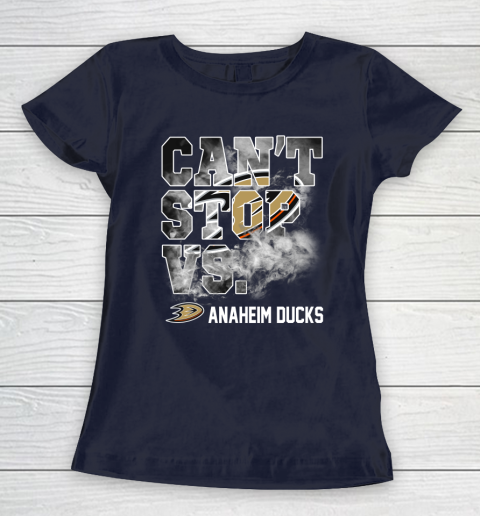 NHL Anaheim Ducks Hockey Can't Stop Vs Women's T-Shirt - Image 3