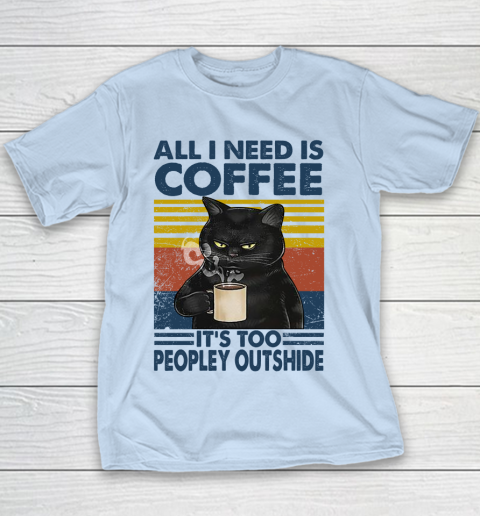 Cat that's what I do I drink beer I hate people and I know things vintage Youth T-Shirt 4