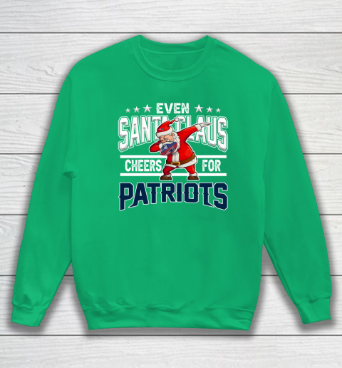 New England Patriots Even Santa Claus Cheers For Christmas NFL Sweatshirt 5