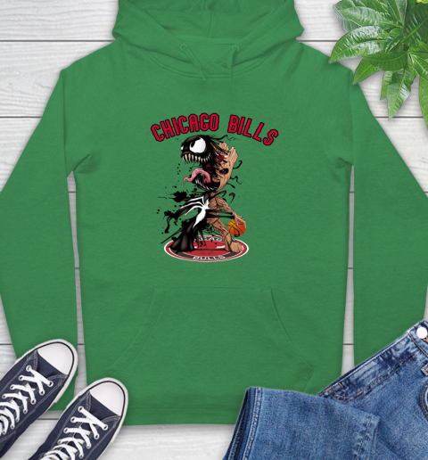 NBA Chicago Bulls Basketball Venom Groot Guardians Of The Galaxy Hoodie 8