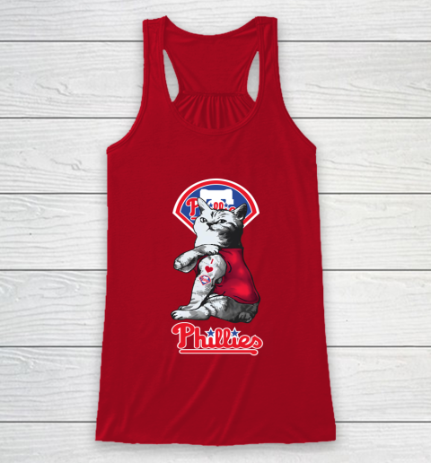 MLB Baseball My Cat Loves Philadelphia Phillies Racerback Tank 4