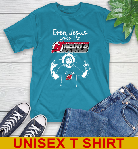 New Jersey Devils NHL Hockey Even Jesus Loves The Devils Shirt T-Shirt 9