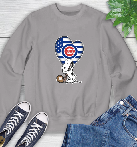 Chicago Cubs MLB Baseball The Peanuts Movie Adorable Snoopy Sweatshirt 5