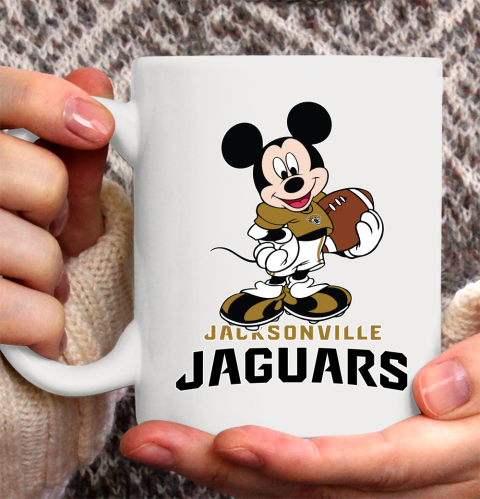 NFL Football Jacksonville Jaguars Cheerful Mickey Mouse Shirt Ceramic Mug 11oz 2