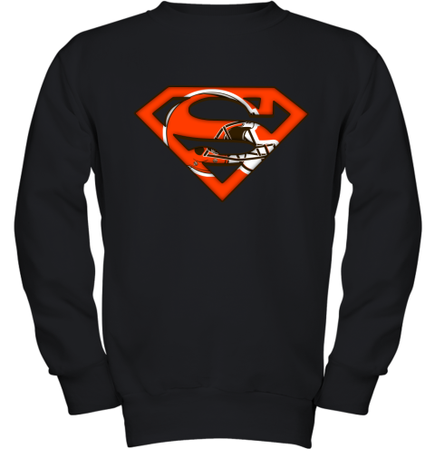 We Are Undefeatable The Cleveland Browns x Superman NFL Youth Sweatshirt