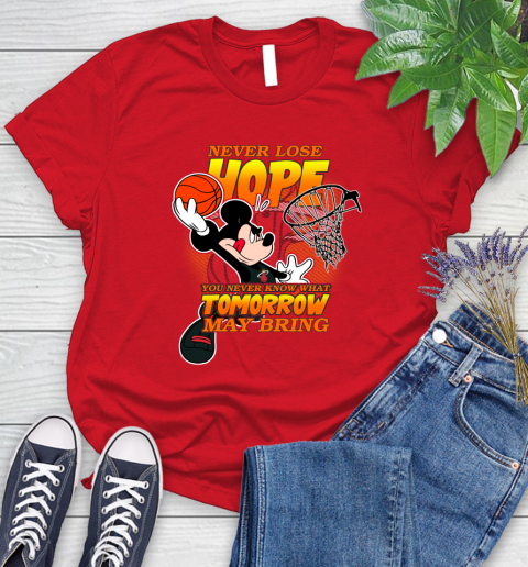 Miami Heat NBA Basketball Mickey Disney Never Lose Hope Women's T-Shirt 13