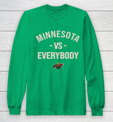 Minnesota Wild Vs Everybody Long Sleeve T-Shirt 4
