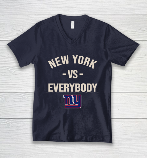 New York Giants Vs Everybody V-Neck T-Shirt 2