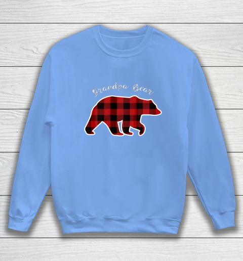 GRANDPA BEAR Men Red Plaid Christmas Pajama Family Gift Sweatshirt 8