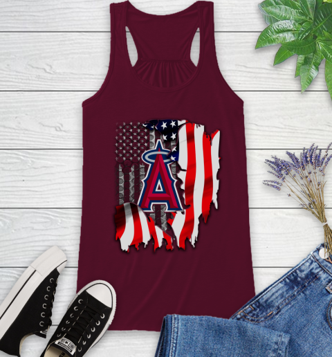 Los Angeles Angels MLB Baseball American Flag Racerback Tank 2