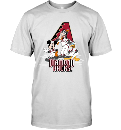 MLB Arizona Diamondbacks Mickey Mouse Donald Duck Goofy Baseball T Shirt