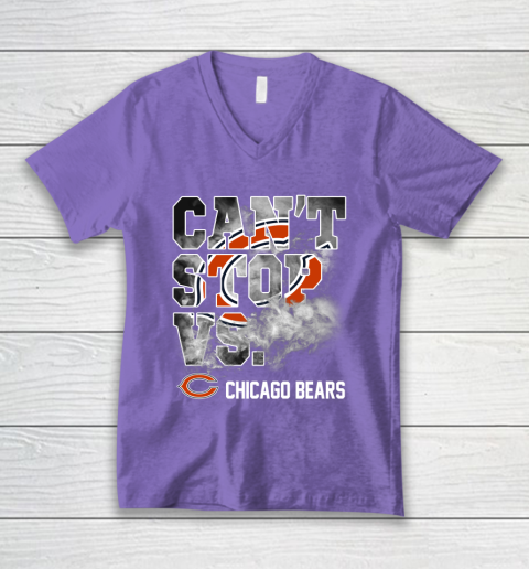 NFL Chicago Bears Can't Stop Vs V-Neck T-Shirt 8