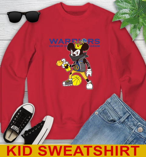 Golden State Warriors NBA Basketball Mickey Peace Sign Sports Youth Sweatshirt 8