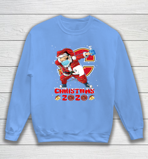 Calgary Flames Funny Santa Claus Dabbing Christmas 2020 NHL Sweatshirt 8
