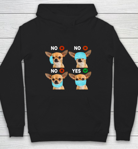 Funny Quarantined Chihuahua Dog How To Wear Mask Gift Hoodie