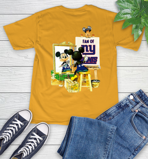 NFL Football New York Giants Mickey Drawing Shirt 2