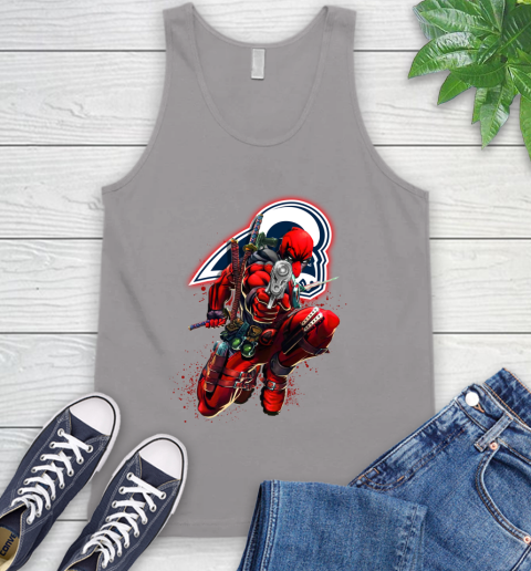 NFL Deadpool Marvel Comics Sports Football Los Angeles Rams Tank Top 4