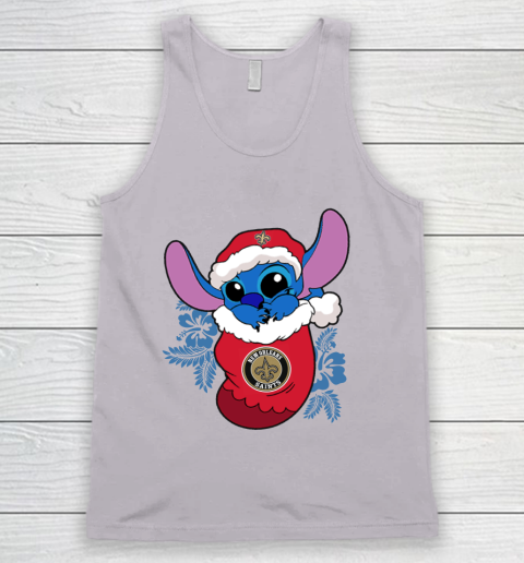 New Orleans Saints Christmas Stitch In The Sock Funny Disney NFL Tank Top 4