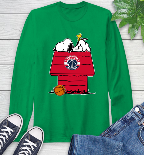 Washington Wizards NBA Basketball Snoopy Woodstock The Peanuts Movie Long Sleeve T-Shirt 7