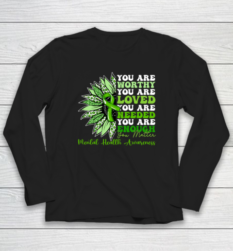 Motivational Support Warrior Mental Health Awareness Gifts Long Sleeve T-Shirt