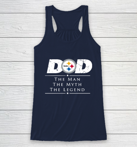 Pittsburgh Steelers NFL Football Dad The Man The Myth The Legend Racerback Tank 8