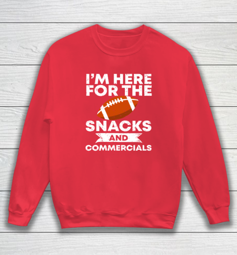 Snacks And Commercials Funny Football Bowl Sweatshirt 6