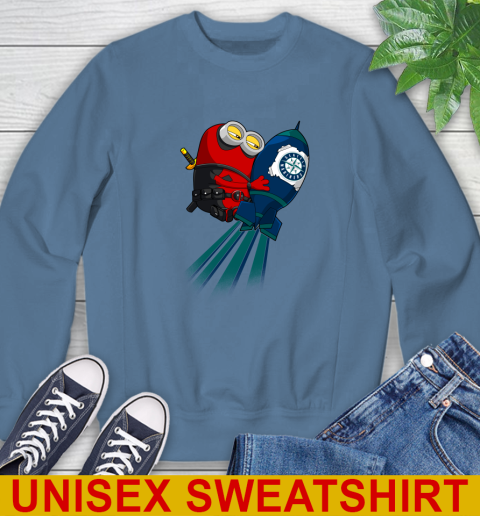 MLB Baseball Seattle Mariners Deadpool Minion Marvel Shirt Sweatshirt 10