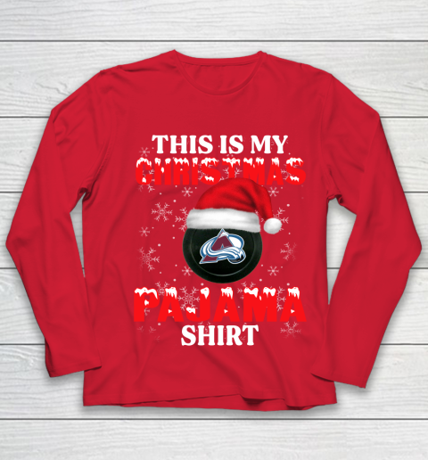 Colorado Avalanche This Is My Christmas Pajama Shirt NHL Youth Long Sleeve 8