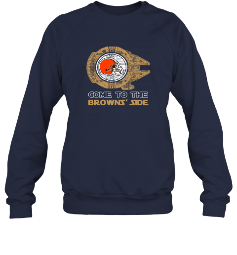 NFL Come To The Cleveland Browns Star Wars Football Sports Sweatshirt 7dp2 nfl come to the cleveland browns star wars football sports sweatshirt 35 front navy