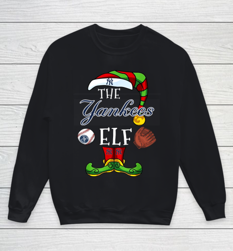 New York Yankees Christmas ELF Funny MLB Youth Sweatshirt