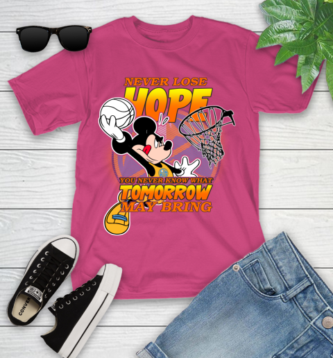Denver Nuggets NBA Basketball Mickey Disney Never Lose Hope Youth T-Shirt 11