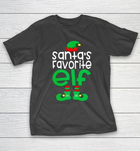 Christmas Santas Favorite Elf Funny T-Shirt