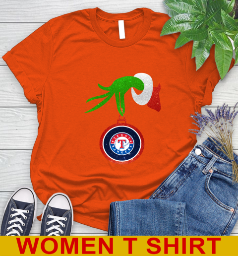 Texas Rangers Grinch Merry Christmas MLB Baseball Women's T-Shirt 4