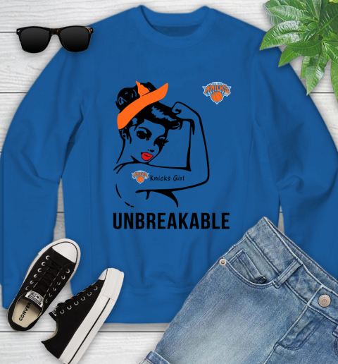 NBA New York Knicks Girl Unbreakable Basketball Sports Youth Sweatshirt 4