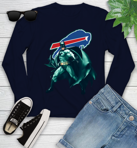 NFL Batman Football Sports Buffalo Bills Youth Long Sleeve 3