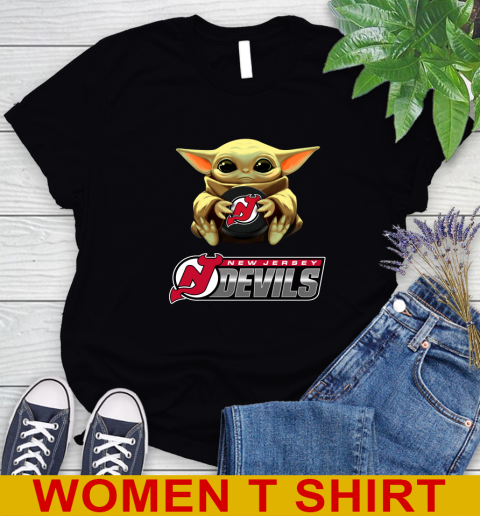 NHL Hockey New Jersey Devils Star Wars Baby Yoda Shirt 90