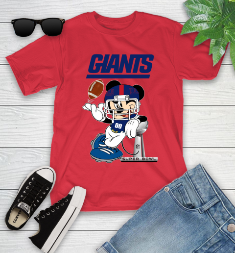 NFL newyork giants Mickey Mouse Disney Super Bowl Football T Shirt Youth T-Shirt 10