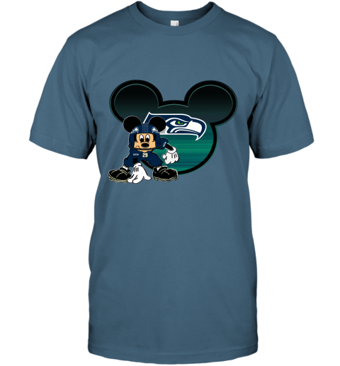 Custom Name And Number Disney Mickey Seattle Seahawks Nfl Baseball Jersey  Unisex Sunflower