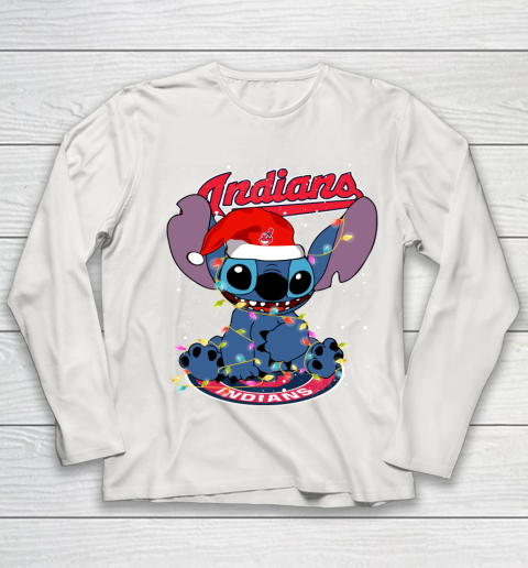 Cleveland Indians MLB noel stitch Baseball Christmas Youth Long Sleeve 8
