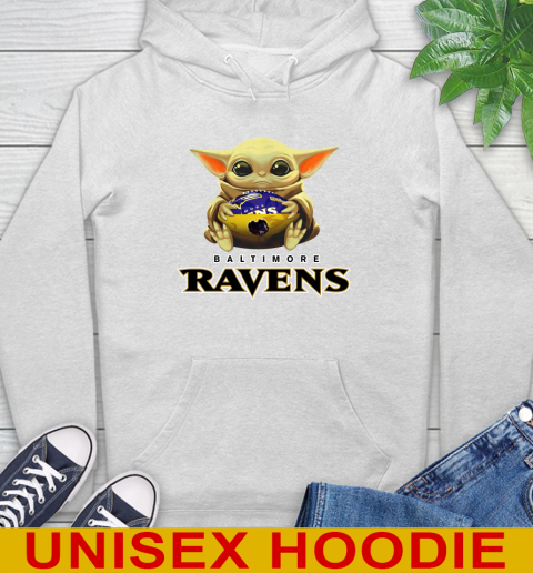 NFL Football Baltimore Ravens Baby Yoda Star Wars Shirt Hoodie