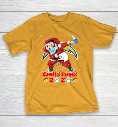 Los Angeles Chargers Funny Santa Claus Dabbing Christmas 2020 NFL T-Shirt 2