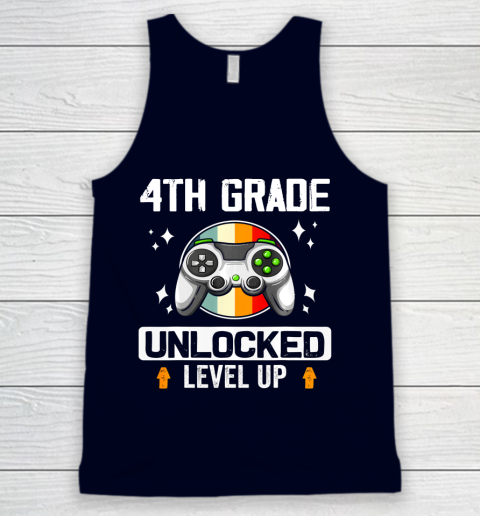 Next Level t shirts 4th Grade Unlocked Level Up Back To School Fourth Grade Gamer Tank Top 2