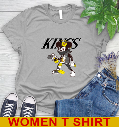 Los Angeles Kings NHL Hockey Mickey Peace Sign Sports Women's T-Shirt 5