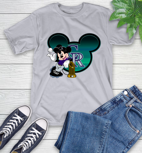MLB Colorado Rockies The Commissioner's Trophy Mickey Mouse Disney T-Shirt 6